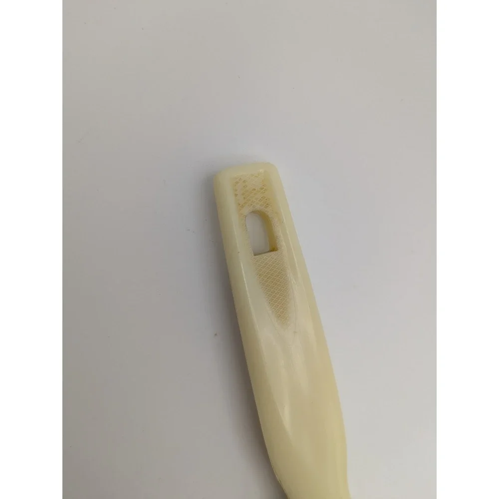 Vintage‎ Cream Nylon Slotted Spatula Turner Stainless Steel Handle Korea MCM